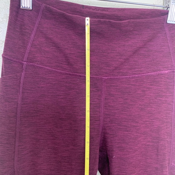 Victoria Secret 7/8 Plum Purple Leggings Size Medium With Size Pockets - Picture 9 of 12